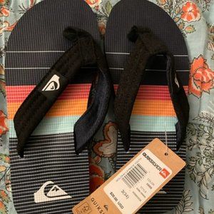 Boys Quicksilver Flip Flops NWT Sz 3